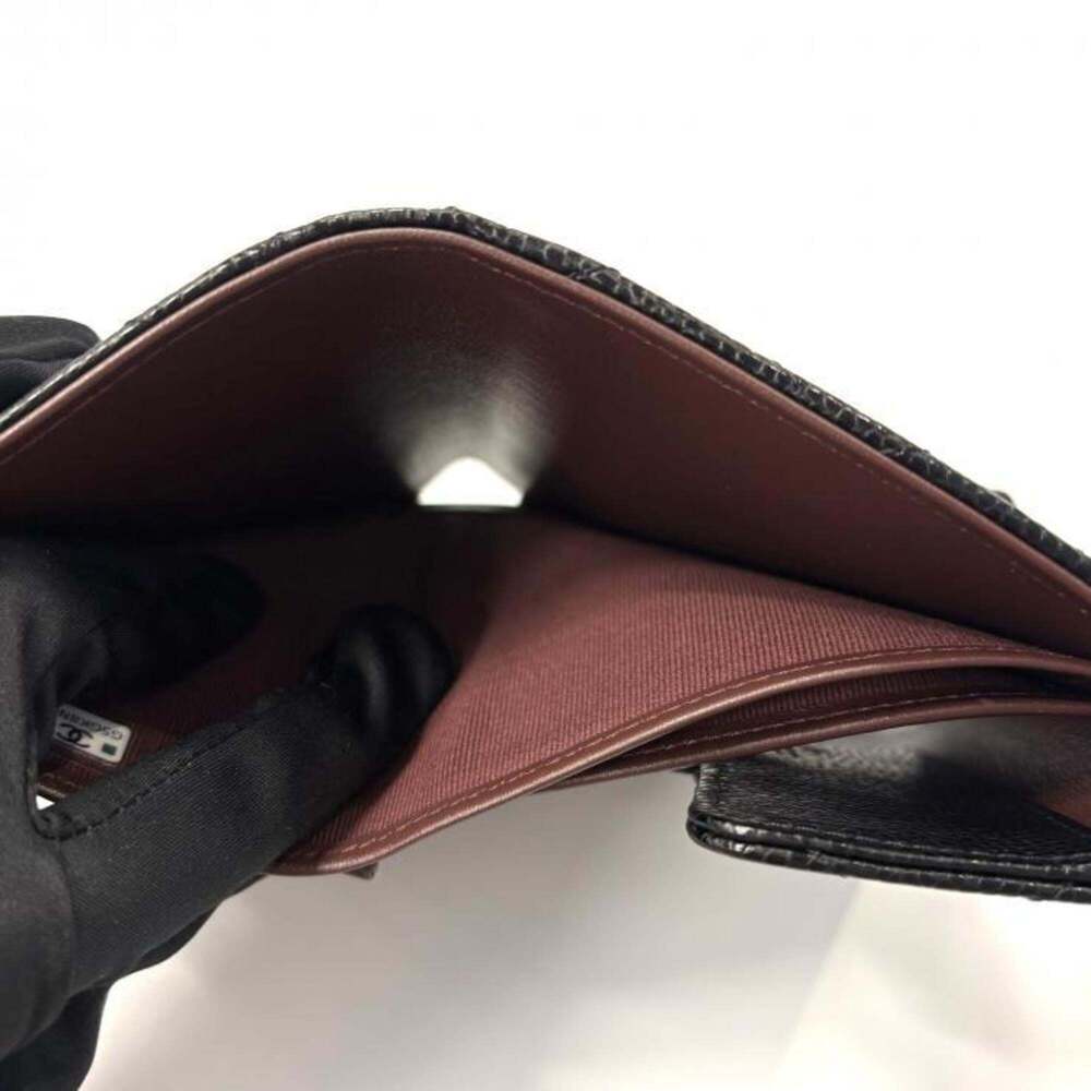 CHANEL Black Caviar Leather Logo Wallet - Picture 8 of 10